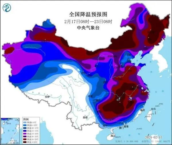 强降水、冰雹、大风、冻雨......湖南降温图红到发黑，中央气象台直呼刺激！